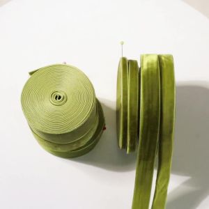 6-38mm 5-10yards Olive Green Single Face Velvet Ribbon Party Decoration Handmade Gift Wrapping Hair Bowknot DIY Christmas Ribbon
