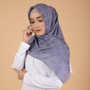 Kerudung Segi Empat Motif Elzatta Terbaru Kanara Raissa 120cm