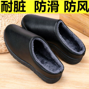 Beijing Old Man Cloth Shoes Mens Sports Anti-slip Wear-resistant Black Cloth Shoes Dad Work Shoes Middle-aged And Elderly Home Leisure