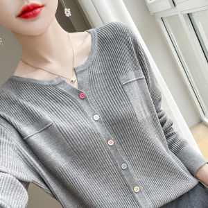 YUEXINYIRONG | Elegant Lightweight Long Sleeve Knitted Cardigan