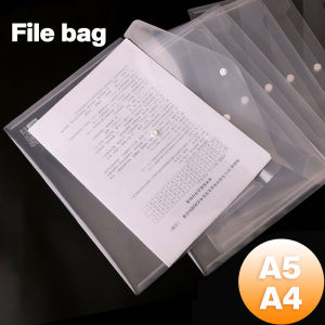 Hami Transparent PP File Storage Bag A4/A5 Business Big Capacity Document Bag Student File Folders Stationery Storage Pouch
