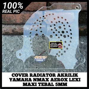 COVER RADIATOR TUTUP RADIATOR KACA AKRILIK YAMAHA NMAX N MAX NMAX AEROX LEXI MAXI MOTIF FENG SHUI FREE BAUT