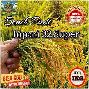 Benih Padi INPARI 32 SUPER bibit padi kualitas unggul KEMASAN 1KG