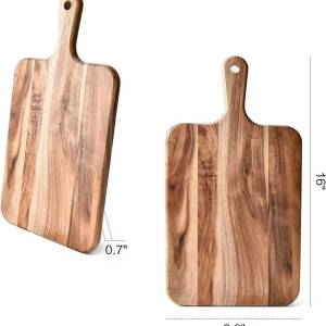 MEISITEKEKE | Acacia Wood Round With Handle Hanging Chopping Board