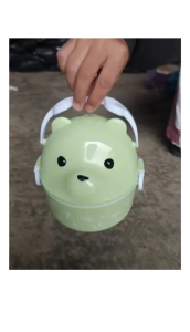 Rantang Tempat makan Panda Susun 1 Lunch Box Susun Karakter Panda Kaca Mata Lucu Piknik Sekolah BPA FREE Aman Untuk Makanan