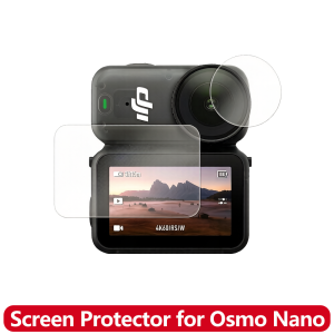 Tempered Glass Screen Protector + Soft Lens Film for DJI Osmo Nano Action Camera HD Anti-Scratch Protective Film Kit