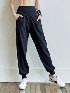 Plus Size Running Gym Yoga High Waist Quick Dry Casual Loose Cuffed Sports Pants: Women's Fashion Absorb Sweat Breathable