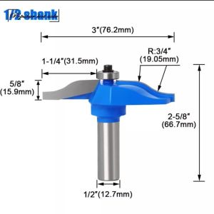 Mata profil panel pintu raised door ogee trimmer router bit Mata Profil Kayu Mata Pisau Profil Kayu Mata Router Kayu Pisau Router Kayu