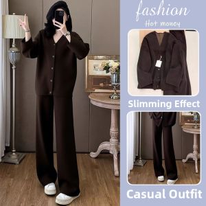 LIANGYILAILIN | Soft Cozy Knit Cardigan Set