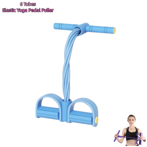 6 Tubes Elastic Yoga Pedal Puller Resistance Bands for Abdominal Waist Arm Leg Stretching Slimming Trai Puller Resistance Bands