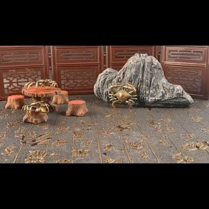 Tượng cua đồng bằng đồng mô hình cua trang trí bàn trà nhà cửa văn phòng tiểu cảnh