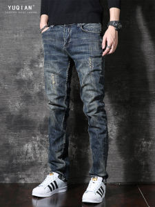 American Retro Heavyweight Premium Mens Jeans Straight Leg Long Pants Loose Fit Spring Autumn High Fashion Brand