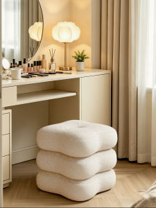MU FENG ZHI NAN | Cream Style Rotating Vanity Stool