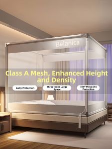 JIFANPAUL | Easy-Install Encrypted Mosquito Net For Single Bed Mongolian Style