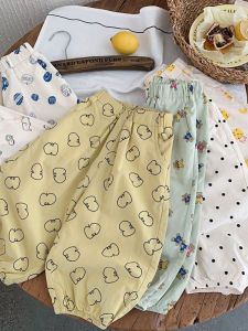 Baby Mosquito-Resistant Cotton Pants Childrens Casual Cotton Nine-Piece Boys Cartoon Loose-Fit Summer New Arrival Korean Style Kids Clothing