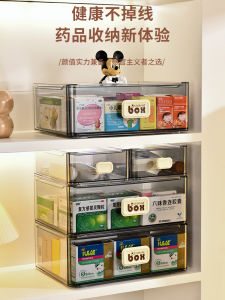 ชั้นวางยาฉุกเฉินแบบลิ่มสีใส ชั้นวางยาบ้าหลายชั้นสำหรับใช้ในบ้าน กล่องเก็บของสำหรับจัดระเบียบวัสดุอุปกรณ์การแพทย์
