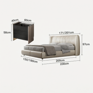 Luxury High-end Leather Archibald Bed for Master Bedroom