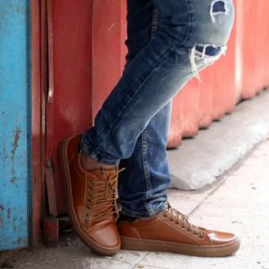 Sepatu Sneakers Casual Pria Kasual Coklat Arnaz