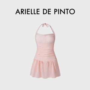 Arielle De Pinto Sweet Girl One-Piece Swimsuit Womens Conservative Slimming Hot Spring Bathing Suit Casual Swimwear