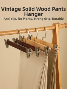 ANQIN | Bamboo and Metal Non-Scratch Trouser Hanger
