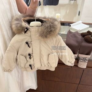 Children Thermal Winter Coat with Fur Hood