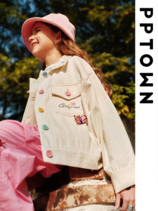 PPTOWN | Girls Denim Jacket Fall and Spring Wear