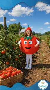 Baby Fourths Couture Nutrition Month Tomato Kids Costume Non-woven Fabric Fruit & Vegetables Outfit Party Event Costume for Kids