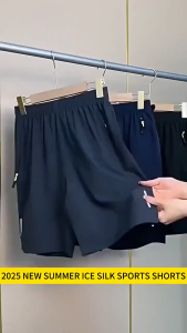 BUY 1 TAKE 1 Summer Ice Silk Shorts for Men Thin Original Brand Drifit Shorts Quick Drying Sports Ice Silk Shorts Simplicity Basketball Running Shorts Loose Breathable Casual Stretch Beach Pants Wear-resistant High-end 5-point Pants