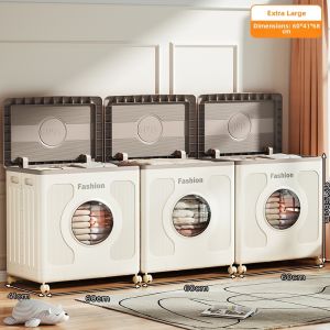 MMZECE | Large Capacity Flap-top Storage Box With Wheels