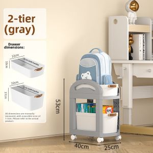 Under Table Storage Rack with Wheels