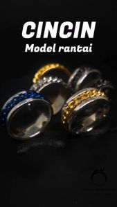 CINCIN PRIA COWOK KEREN TITANIUM ANTI KARAT ANTI LUNTUR MODEL RANTAI