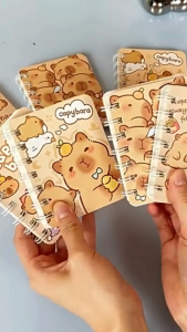 Sổ note Capybara gáy lò xo size A7 sổ ghi chú mini hình Capy đáng yêu LIM CAPY