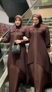 Jasmine Dress Mewah Elegan Terbaru 2025 Aksen Payet Swarovski Bahan Ceruty Premium Gamis Muslim Perempuan Pesta Kondangan Simple Ootd Hijab // Gamis Lebaran 2026