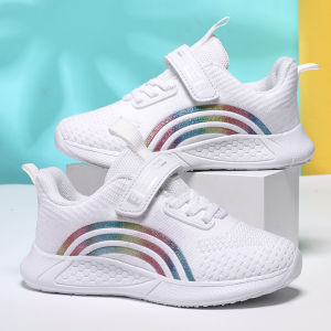 NBGAGA | Spring Autumn Kids Girls Casual Shoes Child Breathable Mesh Sneakers Students Anti-Slip Sport Walking Footwear Size 28-38