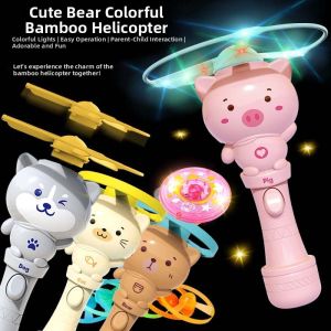 JIFANPAUL | Flying Rotating Launch Toy Children Outdoor Toy with Glowing
