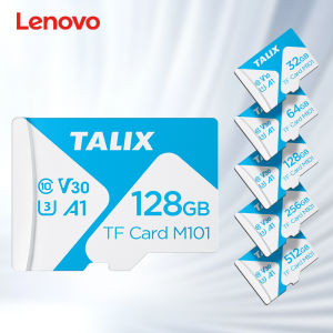 Lenovo | Lenovo TALIX Micro SD Card 32GB-512GB V30 U3 A1 Class10 High Speed TF Card for Surveillance Cameras & Smart Devices DJI Drone