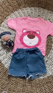 SETELAN CUTELY ANAK PEREMPUAN / ONESET ANAK KAOS DAN CELANA DENIM 0-4 TAHUN TERBARU