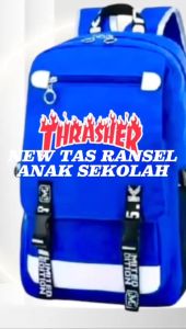 Js Stlye Tas Sekolah Uniseks Tas Ransel Bahu GandaTas Laptop Mochila THRASHER 5T 0102