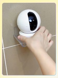 Acrylic Floating Shelves CCTV Cameras Wall Mount Bracket For Home Self-Adhesive Traceless Rack Camera Stand for Indoor Set-Top Storage Shelf