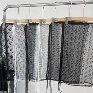 INS Blogger Lace Layered Gauze Skirt Y2k Streetwear Apron Wrap Skirt Lace Up Matching Pants Spicy Girl Stacked Y2k Wrap Skirt