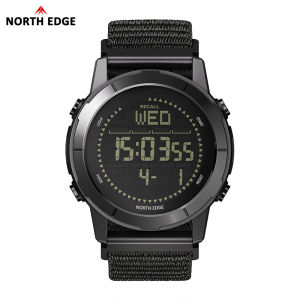 Đồng Hồ Kỹ Thuật Số Chống Nước NORTH EDGE Dành Cho Nam Với Chức Năng Báo Thức Đếm Lượng Calo Và Theo Dõi Bước Chân Đồng Hồ Bơi Thể Thao Dây Đeo Nylon
