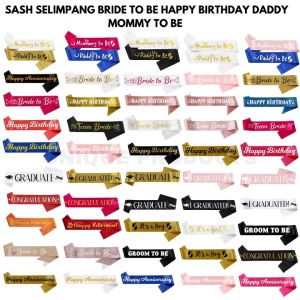 1Pc Good Quality Silk Sash Shoulder Strap Selempang Tali Bahu