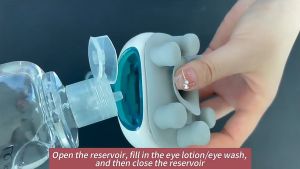 Rechargeable 2-in-1 Eye Massager & Sprayer with Vibration Portable Eye Care Device for Fatigue Relief Dry Eyes & Office Use Eye Therapy