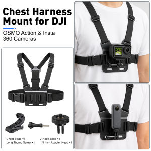 Chest Strap Mount Belt Compatible with GoPro Hero13 12 11 9 8 Insta360 X3 DJI Action Xiaomi Yi Outdoor Sports Camera Accessory