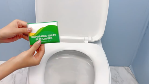 5packs 50pcs/lot Disposable Toilet Seat Cover Waterproof Safety Travel/Camping Soluble Water Mat Portable Bathroom Accessory