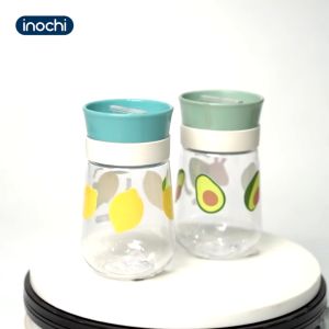 Bình tập uống nước cho bé bình uống nước chống sặc Goki Circle Inochi tiêu chuẩn Nhật Bản 350ml-Happy Home 4U