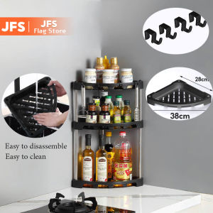 JFS Kitchen rack Corner seasoning rack countertop multi -functional seasoning supplies multi -layer plastic storage triangle rack