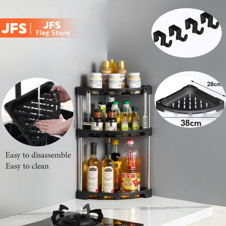 JFS Kitchen rack Corner seasoning rack countertop, multi -functional ...