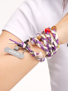 JNXS | Hand-woven Colorful Beaded Suede Bracelet Phone Charm