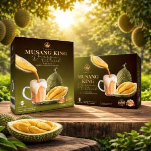 D.MasKing Musang King Teh Tarik Milk Tea 12 Sachets/box (1ctn x 24boxes)